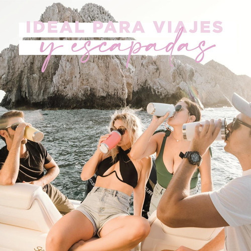 Norday 20TBLACK Vaso Termo Acero Inoxidable Tumbler 20 Oz Frío Calor Color Rosa Pastel