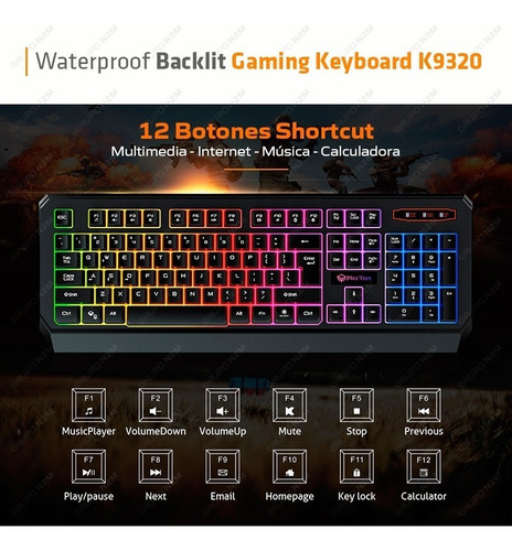 Imagen 3 de 10 de Teclado Gamer Retroiluminado Rgb Meetion Mt-k9320 Premium