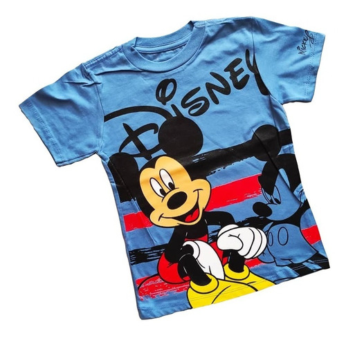 Franelas Para Niños Talla 2 A 8 Mickey Tela Algodon