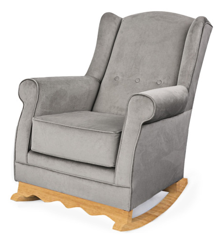 Sillón Mecedor Soft Pana Ideal Amamantar Dormir Bebe Berger