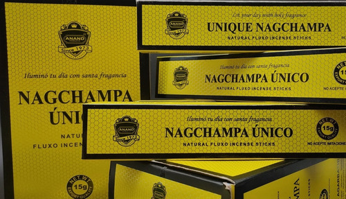 Imagen 3 de 6 de Incienso Masala Nag Champa Unico Anand X12 India Calidad
