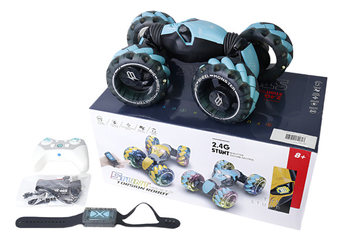 Carro Acrobático Rc Para Niños Leds Rgb 4x4 360° Con Sensor