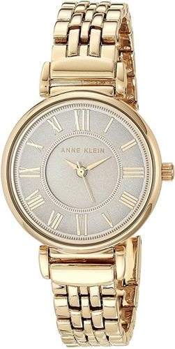 Reloj Mujer Anne Klein Cristal Mineral 30 Mm Ak/2158gygb