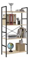 Comprar Mueble Organizador Jazak \u002F Estanteria De 4 Niveles \u002F Materiales Madera Mdf Y Hierro \u002F Zapatero \u002F Super Estable \u002F Fácil De Armar \u002F Ideal Oficina Biblioteca Repisa \u002F Diseño Industrial \u002F Tipo Minimalista