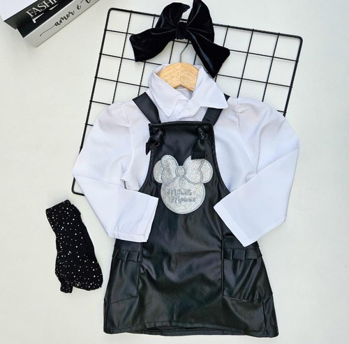 Conj Minnie Manga Longa Infantil