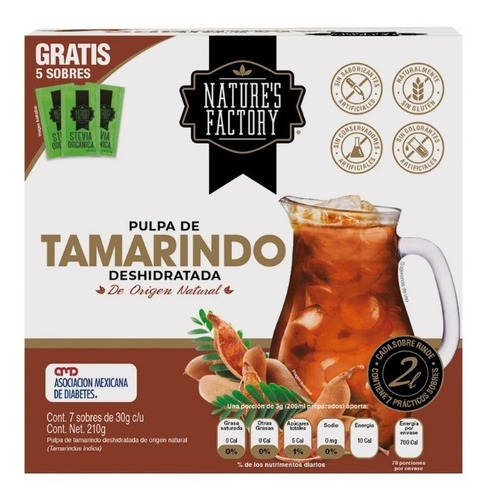 Pulpa Tamarindo Concentrado Natural Deshidratada (7 Sobres)