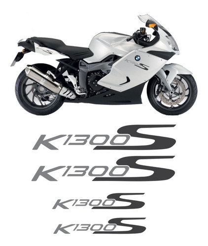 Kit Emblemas Adesivo Compatível Com K1300s Branca Bwk1300s06