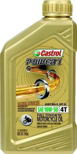 Aceite Castrol Power 1 4t Sintetico 10w50 1qt