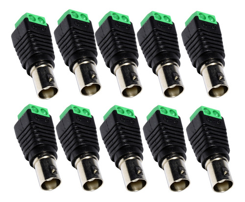 Conector Bnc Hembra Video Cctv Kit 10 Pizas 