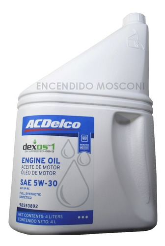 Imagen 3 de 9 de Kit Filtros + Aceite Ac Delco 5w30 Chevrolet Onix Prisma