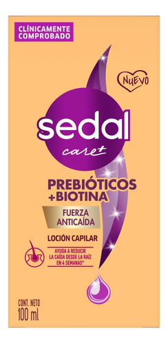  Locion Capilar Sedal Prebioticos y Biotina 100ml