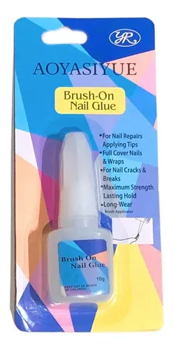 comprar Pegamento Nail Glue Uñas Tips Deco Strass Con Pincel X10gr