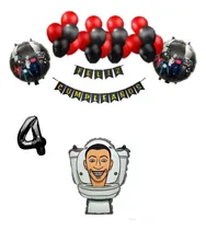 Comprar Set De 25 Art. Globos De Toilet Man  Skibidi Toilet