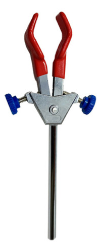 Pinça Dupla C/ Mufa P/ Bureta Condensador Pontas Em Pvc 65mm