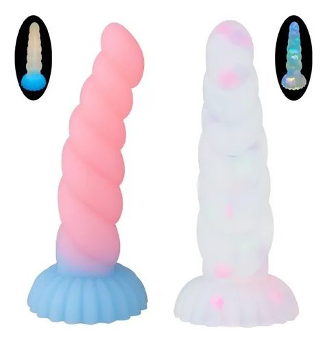 Dildo Consolador Unicornio Transparente Rosa Fantasia Sopapa