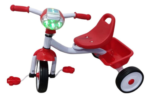 Triciclo Motoca Infantil Pedal Com Som E Luz Cor:vermelho