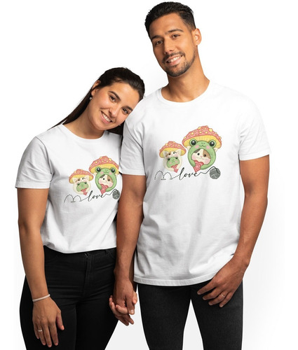 Playeras Pareja Novios Esposos Love Ranita Gat 14 De Febrero