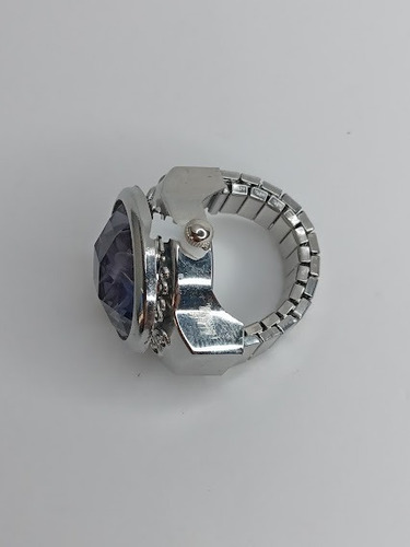 Imagen 5 de 7 de Anillo Reloj Con Tapa, De Cuarzo Con Pila