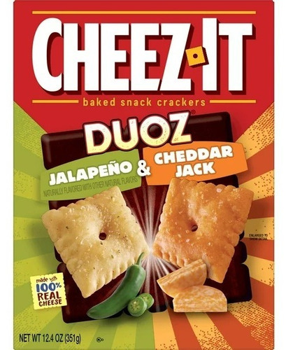 Cheez-it Galletas Duoz Jalapeño Cheddar Jack Crackers 12.4oz