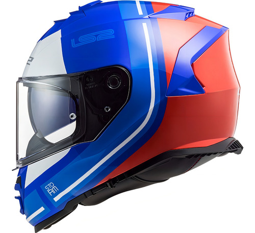 Capacete Ls2 Ff800 Storm Slant Blue Red Azul Com Vermelho Tamanho do capacete 62/XL