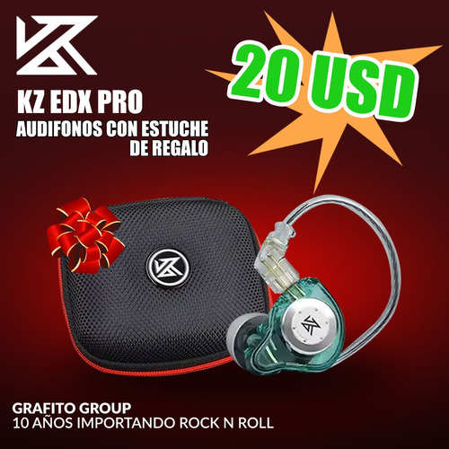 Audifono Kz Edk Pro iPhone Sansung Y Sistema Inalambrico