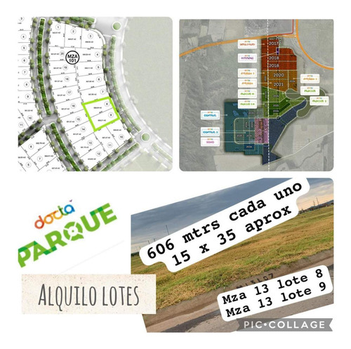 ¡en Alquiler! Dos Lotes En Docta Parque 600 M Cada Uno
