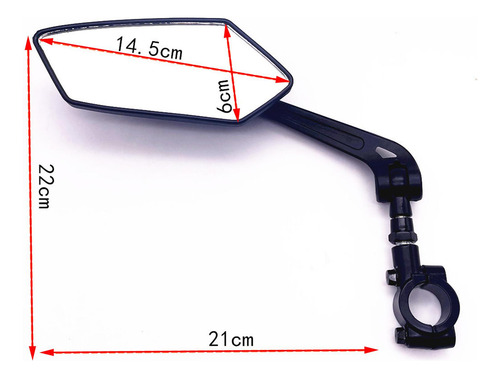2 Uds Espejos De Bicicleta Espejo Plano Manillar Ajustable