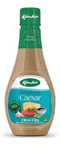 Molho para Salada Caesar Kenko sem glúten em squeeze 230 g