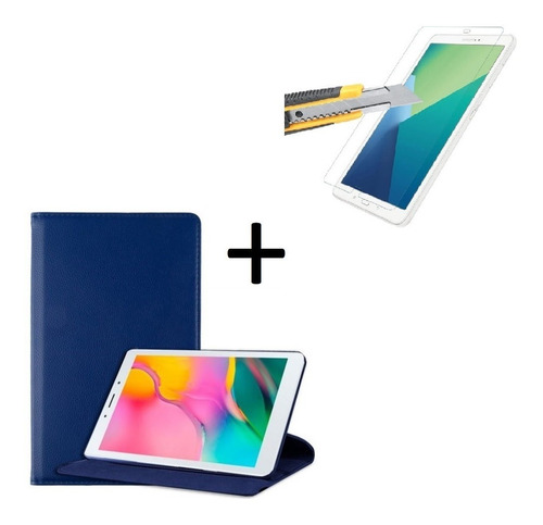 Forro Case + Mica Glass 9h Samsung Tab A 8.0 2019 Sm-t290