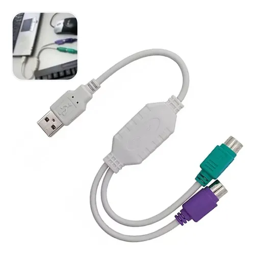 comprar Cabo Usb 2 Portas Ps2 Adaptador Conversor Pu002F Teclado E Mouse