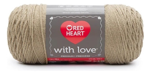 Estambre Coats Liso Ultra Suave 1pz With Love Red Heart Color 01970 Taupe