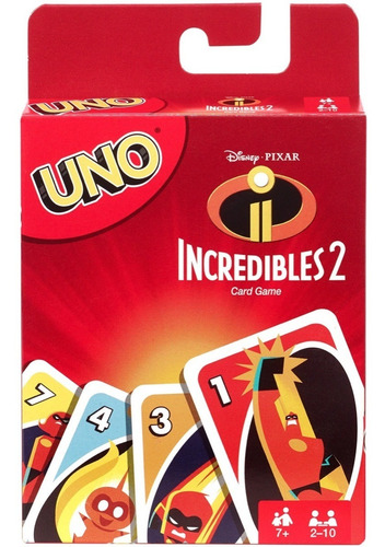 Uno Versión Los Increíbles 2 Edición Especial Juego Cartas