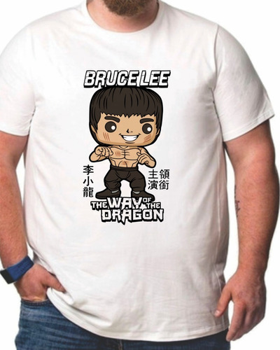 Remeras Talles Especiales De Hombres Con Bruce Lee - 7267