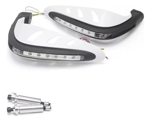 Cubre Puños Moto Hand Guards Universal Luz Led Motocicleta