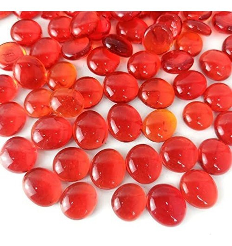 Piedras Planas De Cristal Rojas 1 Lb - Decoración Para