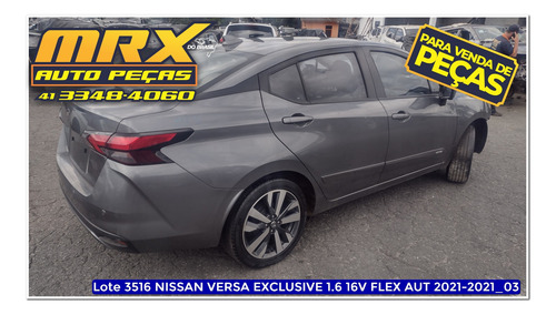Sucata Nissan Versa Exclu 1.6 16v Flex Aut 2021 Pecas
