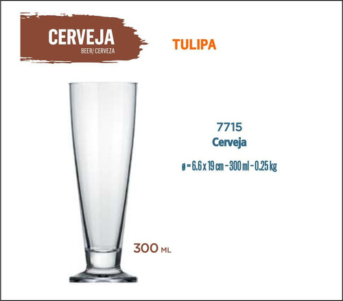 24 Taça Cerveja Tulipa 300ml-artesanal-pilsen-premium-ipa