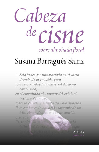 Libro Cabeza De Cisne Sobre Almohada Floral