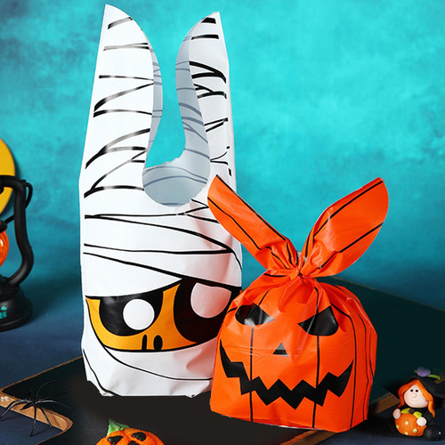4 X 50x Bolsas De Dulces De Halloween Bolsa Naranja A