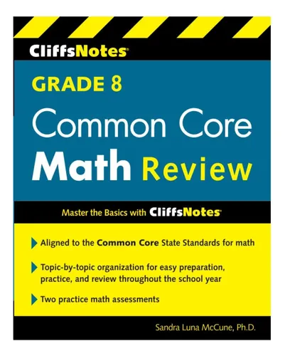 Libro: Cliffsnotes Grade 8 Common Core Math Review (quick
