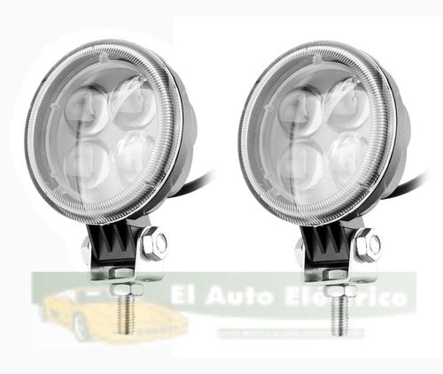 Par Faros Redondos 3 Pulgadas 20w 4 Lupas Luz Spot 4x4 Off