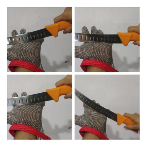 Imagen 4 de 8 de Guantes De Malla Acero Carnicero Premium Americano Original