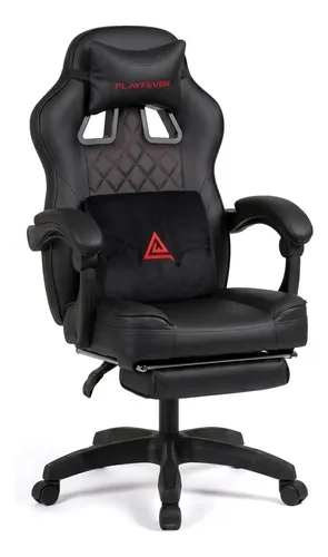 Silla Gamer Playfever Omega Reclinable de Cuero Sintético Premium