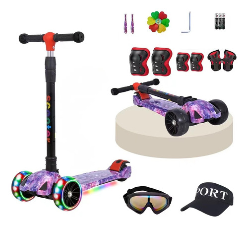 Scooter Niños Con Luce Led Y Música, Regalos Para Niños