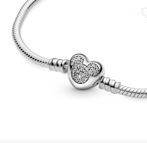 Pulsera Pandora Mickey Pave 19cm Plata925 Original