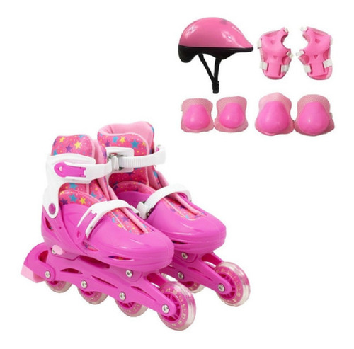 Imagem 4 de 6 de Kit De Protecao E Patins Infantil Tam 36 A 39 Bbr Toys R2945