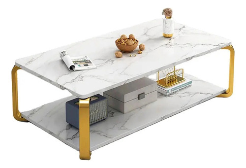 Mesa Rectangular Doble Nivel Marmolada