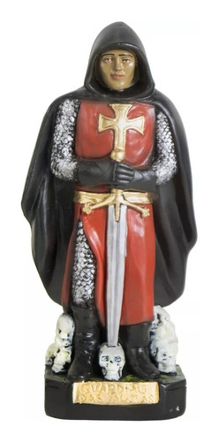 Imagem Exu Guardião Das Almas 20 Cm Gesso Resinado Umbanda Cor Vermelho