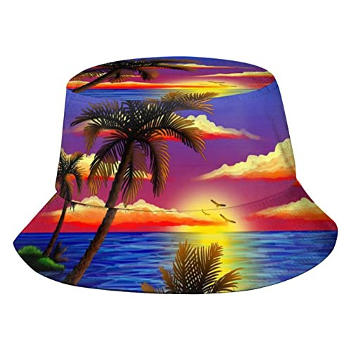 Sombrero Tropical De Verano Con Palmeras Para Verano, Playa,