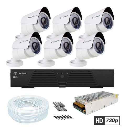 Kit Cftv Completo Com Dvr Camera Hd E Acessorios Monte O Seu